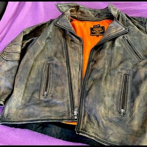 Milwaukee Leathers Distressed Biker Jacket